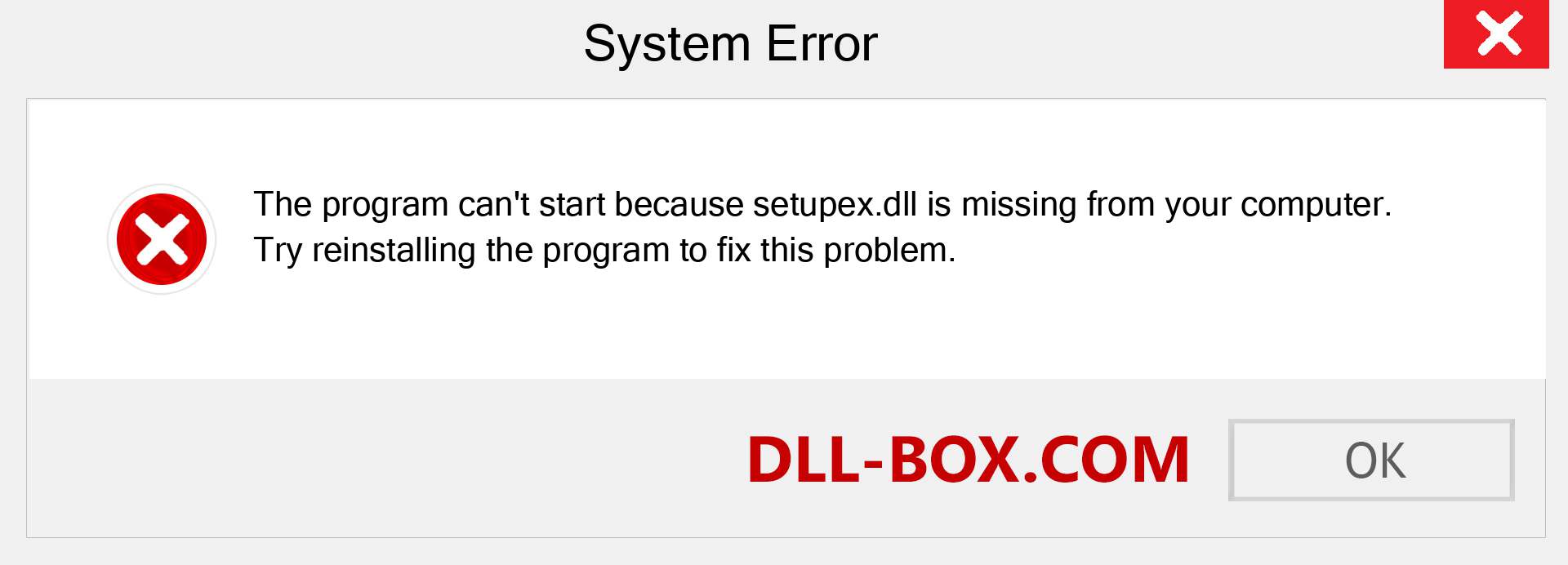  setupex.dll file is missing?. Download for Windows 7, 8, 10 - Fix  setupex dll Missing Error on Windows, photos, images