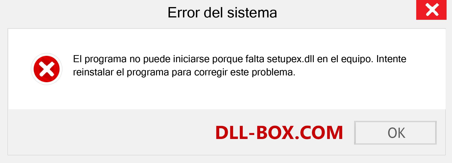 ¿Falta el archivo setupex.dll ?. Descargar para Windows 7, 8, 10 - Corregir setupex dll Missing Error en Windows, fotos, imágenes