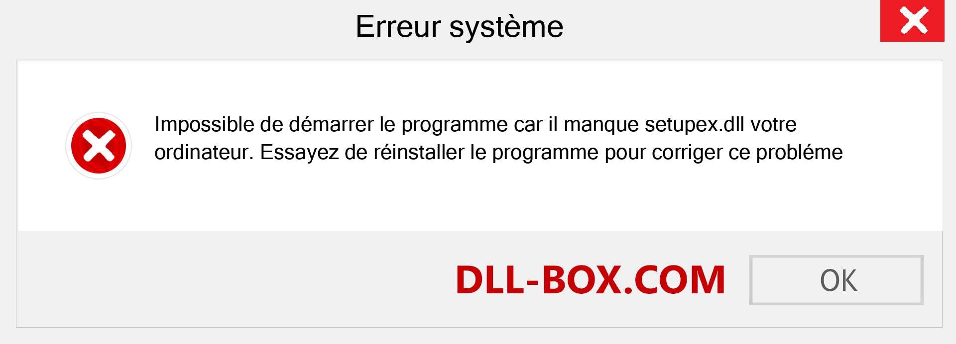 Le fichier setupex.dll est manquant ?. Télécharger pour Windows 7, 8, 10 - Correction de l'erreur manquante setupex dll sur Windows, photos, images